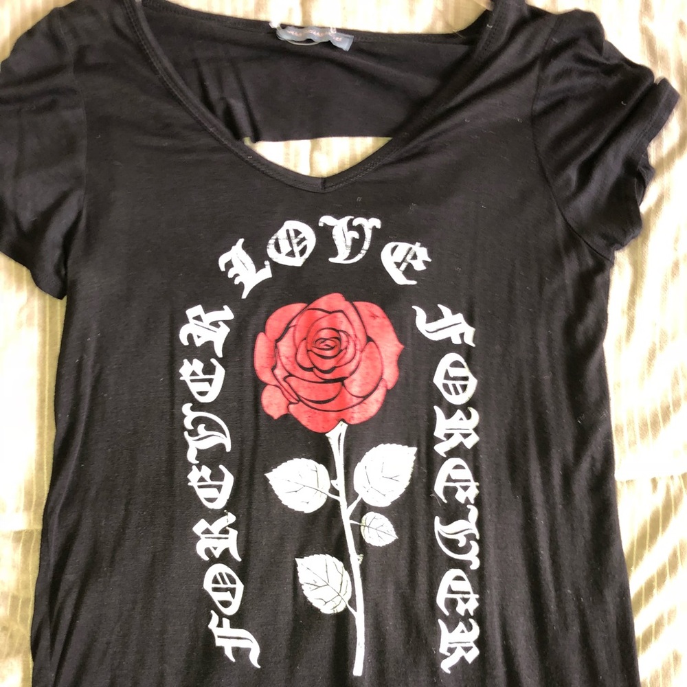 black ripped shirt